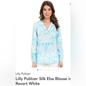 Lilly Pulitzer silk Elsa top